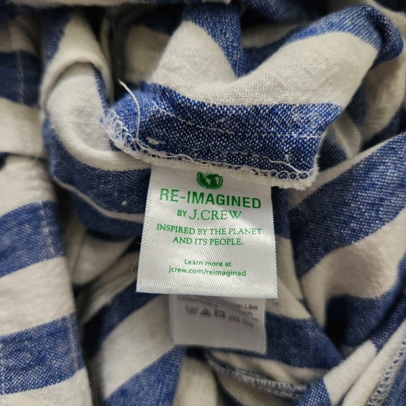 J. Crew Wide Leg Paper Bag Tie Waist Linen Cotton Pant Size 8 - Picture 4 of 11